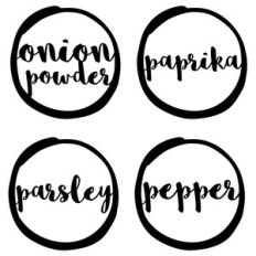 spice jar labels