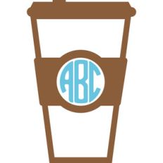 coffee cup monogram