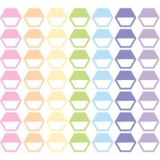 pastel hexagon tabs
