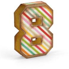 3d simple number 8
