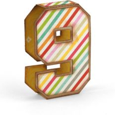 3d simple number 9