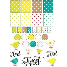 colorful birds stickers