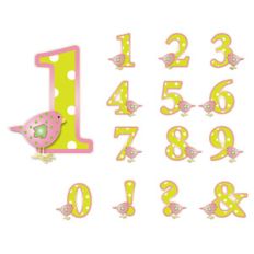 colorful bird numbers