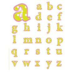 colorful bird lower case alpha