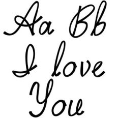 i love you font