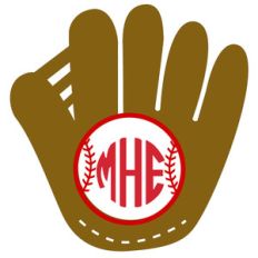 baseball/softball glove monogram