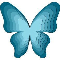 nested butterfly - 3d