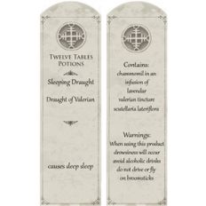sleeping potion label pnc