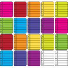 rainbow planner note stickers