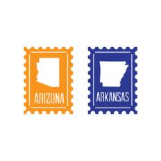 arizona arkansas postage stamp