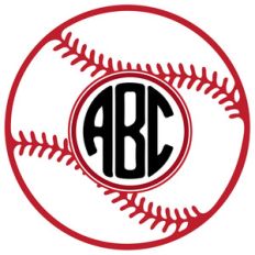 baseball monogram