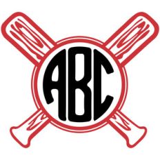 baseball bat monogram