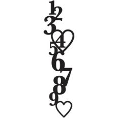 numbers with hearts