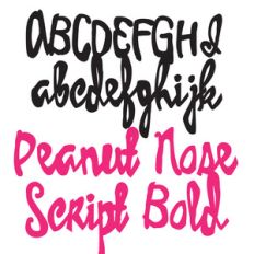 pn peanut nose script bold