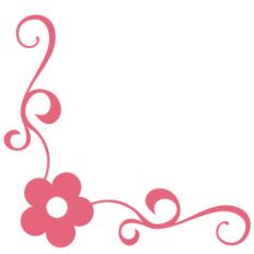 simple flower corner flourish a