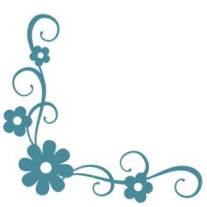 simple flower corner flourish