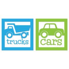 cars and trucks toy labels