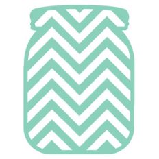 chevron mason jar