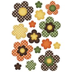 fall colored flower planner stickers