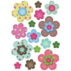 polka dot flower planner stickers