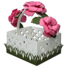 rose garden lattice basket