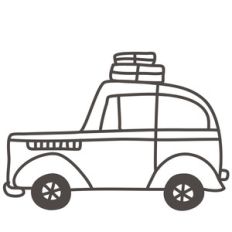 vintage car papercut