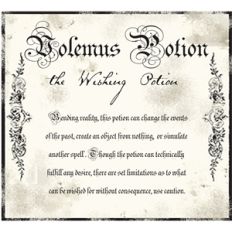 wishing potion label