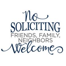 no soliciting phrase