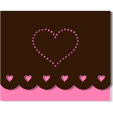 scalloped card - hearts