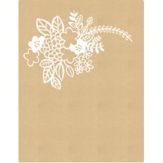 tan floral card