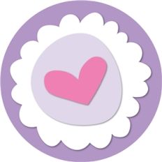 circle heart scalloped