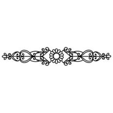 wrought iron floral border