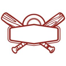 retro baseball label