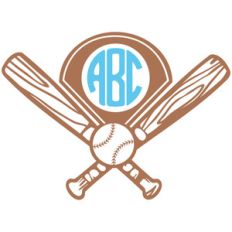 baseball field monogram