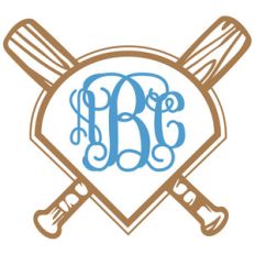 baseball diamond monogram
