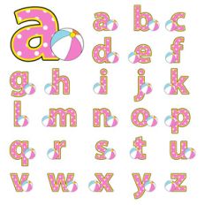 beach ball lowercase alphabet