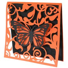 monarch butterfly flourish card