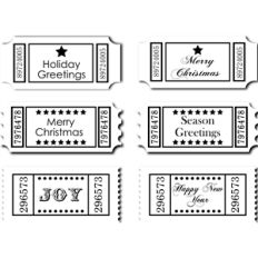 christmas sentiments- greetings tickets set 1