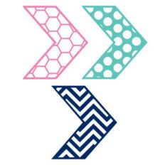 patterned chevrons set