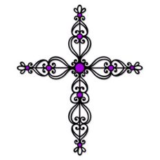jeweled wrought iron cross