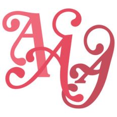 supreme swash monogram letters a