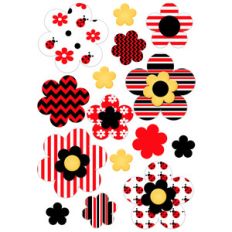 ladybug flower stickers planner