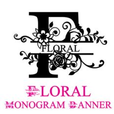 pn floral monogram banner