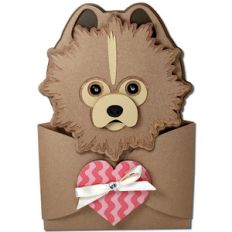 pomeranian hug gift card holder