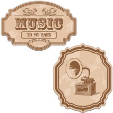 vintage labels - music to my ears