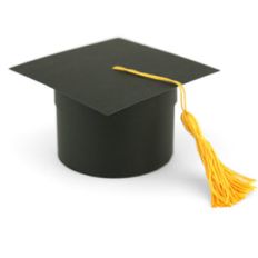 circle graduation hat box