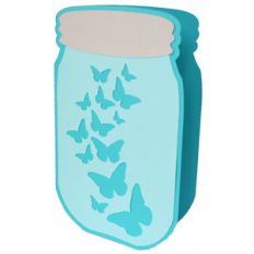 mason jar and butterfly spray card
