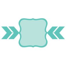 double chevron fancy label