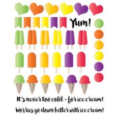 ice cream-themed stickers