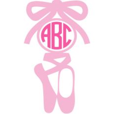 ballet shoes monogram frame